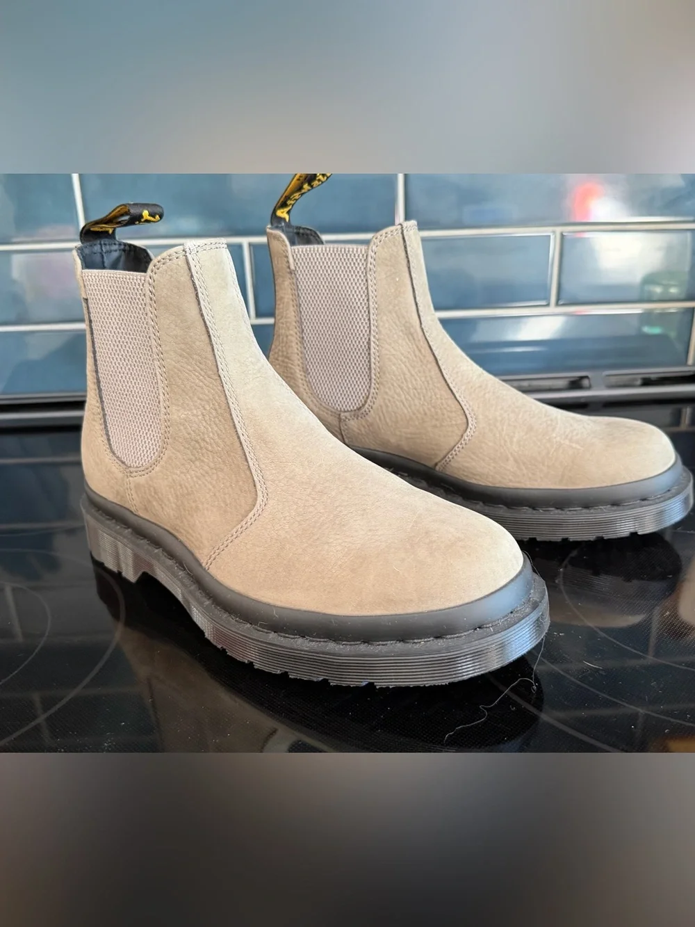 Dr. Martens Men's Gray Suede 2976 Chukka Chelsea Boots